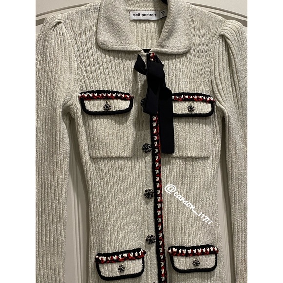 Self Portrait Longline Cardigan Dress S - Picture 13 of 14